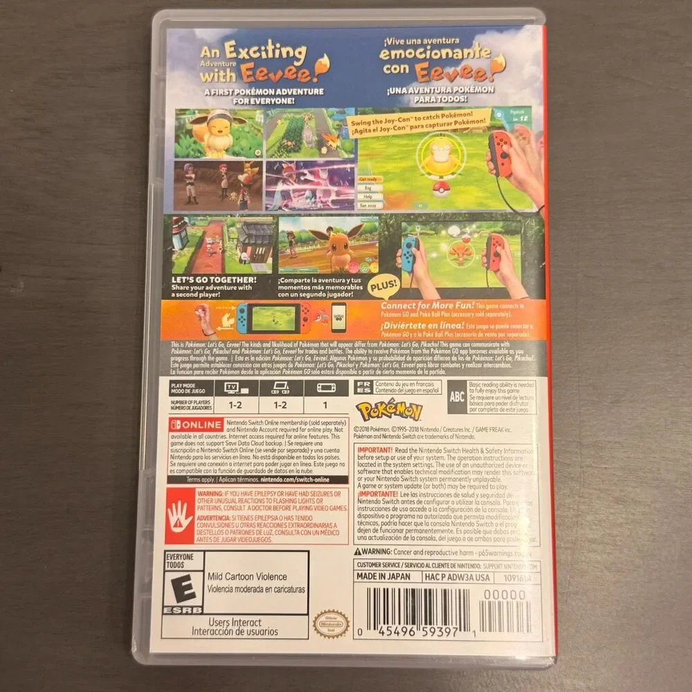 Nintendo Switch Pokémon: Let's Go Eevee in Original Case Multiplayer Online